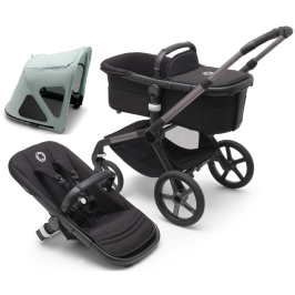 Bugaboo Fox 5 Midnight black Bērnu Ratiņi 2in1 Grafīta rāmis + Jumts Breezy V2 Pine Green Bugaboo Fox 5 Midnight black Bērnu Ratiņi 2in1 Grafīta rāmis + Jumts Breezy V2 Pine Green