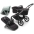 Bugaboo Fox 5 Midnight black Bērnu Ratiņi 2in1 Grafīta rāmis + Jumts Breezy V2 Pine Green