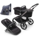 Bugaboo Fox 5 Midnight black Детская Коляска 2в1 Графитовая рама + Kапюшон Breezy V2 Seaside Blue