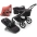 Bugaboo Fox 5 Midnight black Bērnu Ratiņi 2in1 Grafīta rāmis + Jumts Breezy V2 Sunrise Red