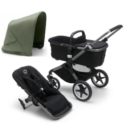Bugaboo Fox 5 Midnight black Bērnu Ratiņi 2in1 Grafīta rāmis + Jumts Forest Green Bugaboo Fox 5 Midnight black Bērnu Ratiņi 2in1 Grafīta rāmis + Jumts Forest Green