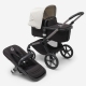 Bugaboo Fox 5 Midnight black Bērnu Ratiņi 2in1 Grafīta rāmis + Jumts Misty White