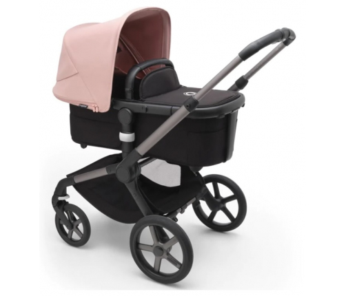 Bugaboo Fox 5 Midnight black Детская Коляска 2в1 Графитовая рама + Kапюшон Morning Pink