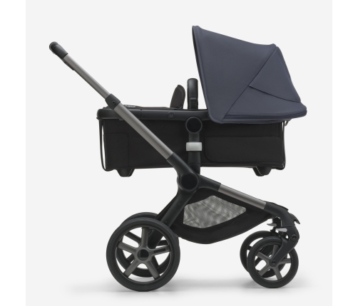 Bugaboo Fox 5 Midnight black Bērnu Ratiņi 2in1 Grafīta rāmis + Jumts Stormy Blue