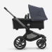 Bugaboo Fox 5 Midnight black Bērnu Ratiņi 2in1 Grafīta rāmis + Jumts Stormy Blue