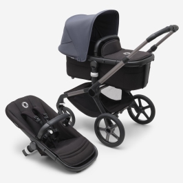 Bugaboo Fox 5 Midnight black Детская Коляска 2в1 Графитовая рама + Kапюшон Stormy Blue Bugaboo Fox 5 Midnight black Детская Коляска 2в1 Графитовая рама + Kапюшон Stormy Blue
