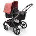 Bugaboo Fox 5 Midnight black Детская Коляска 2в1 Графитовая рама + Kапюшон Sunrise Red