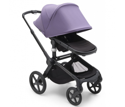 Bugaboo Fox 5 Midnight black Bērnu Ratiņi 2in1 Melns rāmis + Jumts Astro Purple