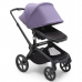 Bugaboo Fox 5 Midnight black Bērnu Ratiņi 2in1 Melns rāmis + Jumts Astro Purple