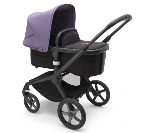 Bugaboo Fox 5 Midnight black Bērnu Ratiņi 2in1 Melns rāmis + Jumts Astro Purple