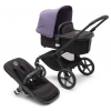 Bugaboo Fox 5 Midnight black Детская Коляска 2в1 Черная рама + Kапюшон Astro Purple