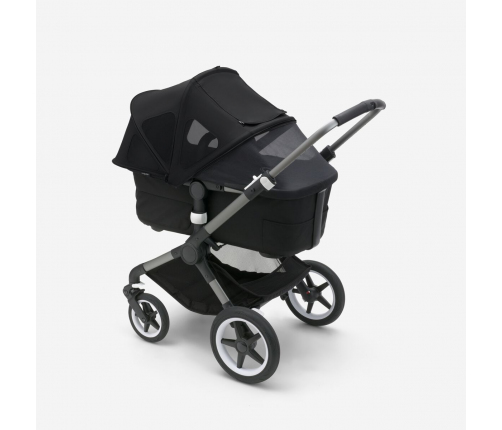 Bugaboo Fox 5 Midnight black Bērnu Ratiņi 2in1 Melns rāmis + Jumts Breezy Morning Pink