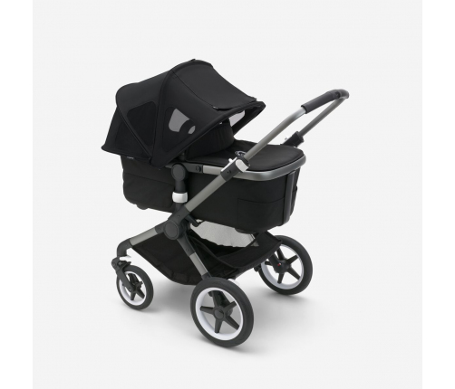 Bugaboo Fox 5 Midnight black Bērnu Ratiņi 2in1 Melns rāmis + Jumts Breezy Morning Pink