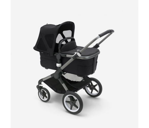 Bugaboo Fox 5 Midnight black Bērnu Ratiņi 2in1 Melns rāmis + Jumts Breezy Morning Pink