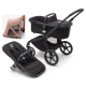 Bugaboo Fox 5 Midnight black Детская Коляска 2в1 Черная рама + Крыша Breezy Sandy Pink