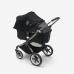 Bugaboo Fox 5 Midnight black Bērnu Ratiņi 2in1 Melns rāmis + Jumts Breezy Seaside Blue