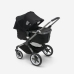 Bugaboo Fox 5 Midnight black Bērnu Ratiņi 2in1 Melns rāmis + Jumts Breezy Seaside Blue