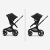 Bugaboo Fox 5 Midnight black Детская Коляска 2в1 Черная рама + Kапюшон Forest Green