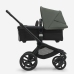 Bugaboo Fox 5 Midnight black Детская Коляска 2в1 Черная рама + Kапюшон Forest Green