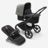 Bugaboo Fox 5 Midnight black Детская Коляска 2в1 Черная рама + Kапюшон Forest Green