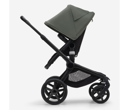 Bugaboo Fox 5 Midnight black Детская Коляска 2в1 Черная рама + Kапюшон Forest Green
