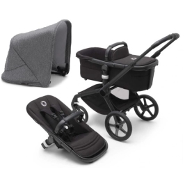Bugaboo Fox 5 Midnight black Bērnu Ratiņi 2in1 Melns rāmis + Jumts Grey Melange Bugaboo Fox 5 Midnight black Bērnu Ratiņi 2in1 Melns rāmis + Jumts Grey Melange