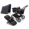 Bugaboo Fox 5 Midnight black Детская Коляска 2в1 Черная рама + Kапюшон Stormy Blue