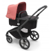 Bugaboo Fox 5 Midnight black Bērnu Ratiņi 2in1 Melns rāmis + Jumts Sunrise Red