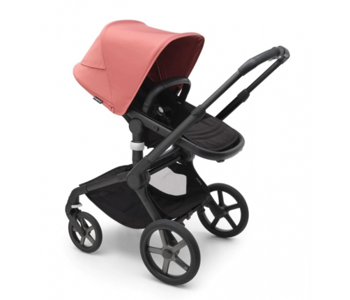 Bugaboo Fox 5 Midnight black Bērnu Ratiņi 2in1 Melns rāmis + Jumts Sunrise Red