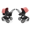 Bugaboo Fox 5 Midnight black Детская Коляска 2в1 Черная рама + Kапюшон Sunrise Red