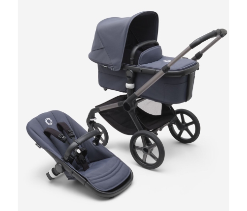 Bugaboo Fox 5 Stormy Blue Детская Коляска 2в1 Графитовая рама