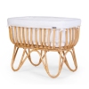 Childhome Rattan Rectangular White Natural Kолыбель Плетеная