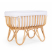 Childhome Rattan Rectangular White Natural Bērnu Šūpulis Pīts