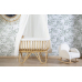 Childhome Rattan Rectangular White Natural Bērnu Šūpulis Pīts