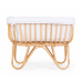 Childhome Rattan Rectangular White Natural Bērnu Šūpulis Pīts