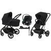 Cybex Balios S Lux Deep Black + Aton B2 I-Size + Cybex One base Детская коляска 4 в 1