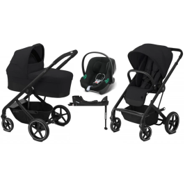 Cybex Balios S Lux Deep Black + Aton B2 I-Size + Cybex One base Детская коляска 4 в 1