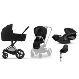 Cybex e-Priam Deep Black Matt black frame Bērnu Ratiņi 4in1