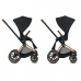 Cybex e-Priam Dream Grey Simply Flowers Rosegold frame Pastaigu Ratiņi