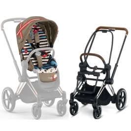Cybex e-Priam Karolina Kurkova Chrome brown frame Pastaigu Ratiņi Cybex e-Priam Karolina Kurkova Chrome brown frame Pastaigu Ratiņi