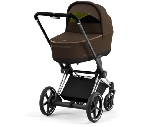 Cybex e-Priam Khaki Brown Chrome black frame Коляска с Люлькой