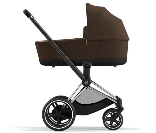 Cybex e-Priam Khaki Brown Chrome black frame Коляска с Люлькой