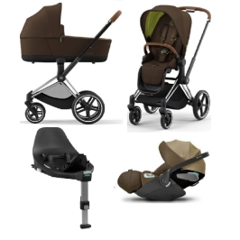 Cybex e-Priam Khaki Brown Chrome brown frame Bērnu Ratiņi 4in1 Cybex e-Priam Khaki Brown Chrome brown frame Bērnu Ratiņi 4in1