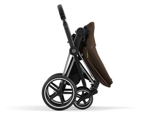 Cybex e-Priam Khaki Brown Chrome brown frame Pastaigu Ratiņi