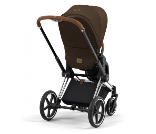 Cybex e-Priam Khaki Brown Chrome brown frame Pastaigu Ratiņi