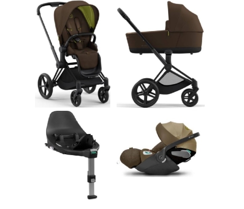 Cybex e-Priam Khaki Brown Matt black frame Детская Коляска 4 в 1