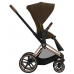 Cybex e-Priam Khaki Brown Rosegold frame Bērnu Ratiņi 4in1