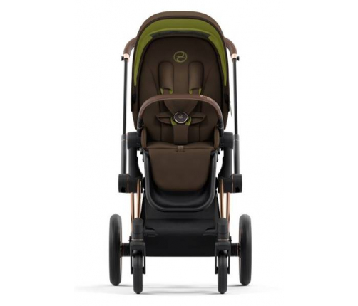 Cybex e-Priam Khaki Brown Rosegold frame Прогулочная Коляска