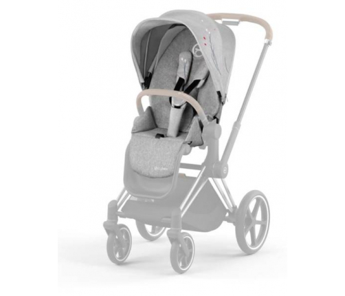 Cybex e-Priam Koi Crystallized Rosegold frame Pastaigu Ratiņi