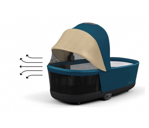 Cybex e-Priam Mountain Blue Chrome black frame Bērnu Ratiņi 4in1